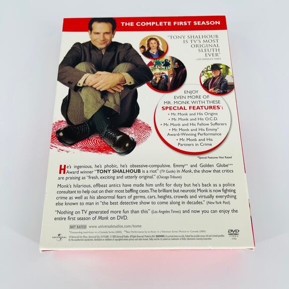 Monk - The Complete First Season (DVD, 2002, 4-Disc Set) - Good Used Condition - Picture 10 of 11